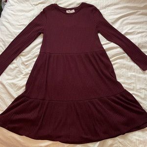 Flowy Tiered Sweater Dress